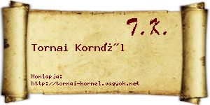 Tornai Kornél névjegykártya